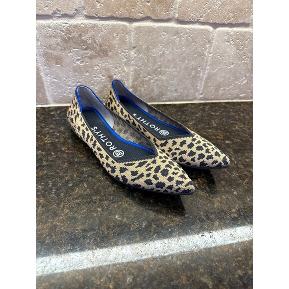 Rothy’s the Point Flats Retired Leopard Print Size 6 EUC - Picture 1 of 7